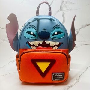NWT- Loungefly Disney Stitch Experiment Womens 626 Faux Leather Mini BackPack